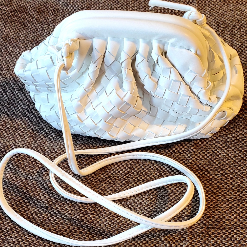 Amazon White Woven Crossbody Bag